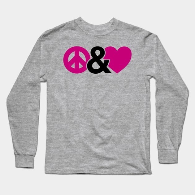 Peace and Love Long Sleeve T-Shirt by oddmatter